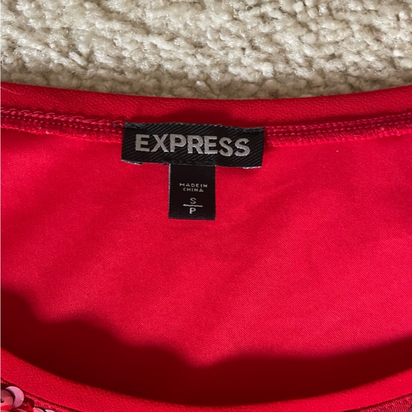 Express red sequin tank top, size S - Picture 4 of 6